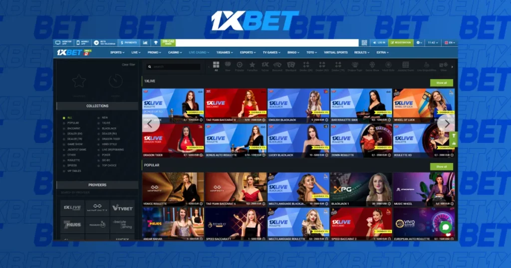 Live Casino on 1xBet
