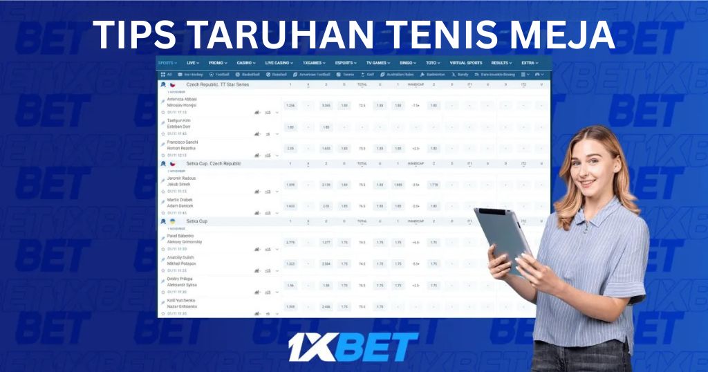 Taruhan Tenis 1xBet di Indonesia